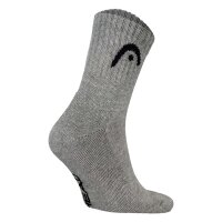 HEAD unisex socks, pack of 12 - All  Sports Training Short Crew, sports socks, logo, solid colour Grey/White/Black 39-42 (UK 6-8)