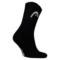 HEAD unisex socks, pack of 12 - All  Sports Training Short Crew, sports socks, logo, solid colour Grey/White/Black 43-46 (UK 9-11)