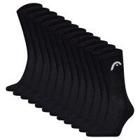 HEAD Unisex Socken, 12er Pack - All Sport Training Crew, Sportsocken, Logo Schwarz 39-42