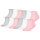PUMA children sneaker socks, 12-pack – plain sneaker 12P, logo, single colour Grey/White/Light pink 27-30