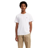 Levis Herren T-Shirt - "Original Housemark Tee", Rundhals, Baumwolle Weiß M
