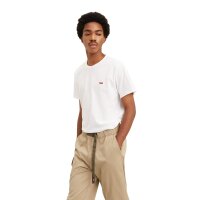 Levis Mens T-Shirt - ‘Original Housemark Tee’, Round Neck, Cotton White S (Small)