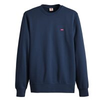 Levis Herren Sweatshirt - "The Original Housemark Crew", Rundhals, Baumwolle Blau S