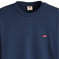 Levis Herren Sweatshirt - "The Original Housemark Crew", Rundhals, Baumwolle Blau S