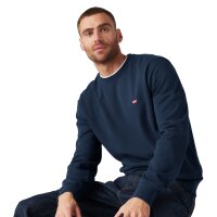 Levis Herren Sweatshirt - "The Original Housemark Crew", Rundhals, Baumwolle Blau S