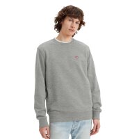 Levis Herren Sweatshirt - "The Original Housemark Crew", Rundhals, Baumwolle Grau M