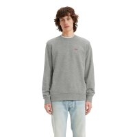 Levis Mens Sweatshirt - ‘The Original Housemark Crew’, Round Neck, Cotton Grey M (Medium)