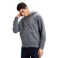 Levis Herren Sweatjacke mit Kapuze - "The Original Housemark Zip Up", Baumwolle Grau S