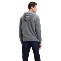 Levis mens hooded sweatshirt jacket – ‘The Original Housemark Zip Up’, cotton Grey S (Small)