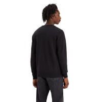 Levis mens knitted jumper – ‘Lightweight Housemark Sweater’, round neck, cotton blend Black M (Medium)