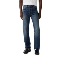 Levis mens jeans – ‘501 Original’, cotton denim, length 32, straight fit Dark Blue 30W/32L