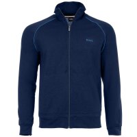 BOSS Herren Sweatjacke - Mix & Match Jacket Z, Zipper, Loungewear, Stretch Cotton Blau M