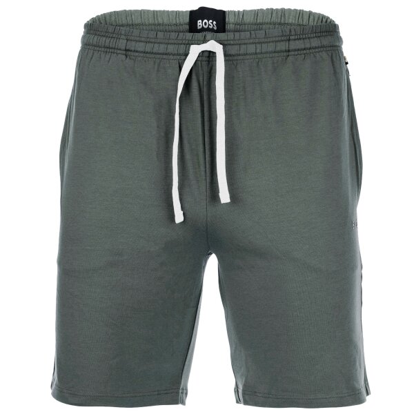 BOSS mens sweat shorts Mix&Match Short CW - short trousers, loungewear, cotton stretch Green (Open Green) S (Small)