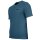BOSS mens T-shirt, waffle look - Waffle T-shirt, logo, round neck, logo, cotton blend Blue 2XL (XX-Large)