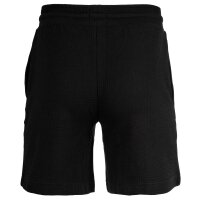 HUGO Herren Shorts, Waffeloptik - Austin Shorts, Struktur, Logo, Baumwoll-Mix Schwarz S