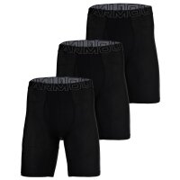 UNDER ARMOUR Mens Long Boxer Shorts, 3-Pack - Performance Tech Mesh Long Boxer - Solid 9 in, Stretch, solid color Black L (Large)