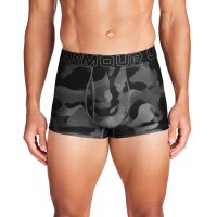 UNDER ARMOUR Mens Boxer Shorts, 3-Pack - Performance Tech Trunks - Novelty 3", Camouflage, Stretch Black/Grey M (Medium)