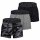 UNDER ARMOUR Herren Boxershorts, 3er Pack - Performance Tech Trunks - Novelty 3, Camouflage, Stretch Schwarz/Grau M