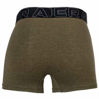 UNDER ARMOUR Herren Boxershorts, 3er Pack - Performance Cotton Trunks - Novelty 3, Stretch, Baumwollmischung, Camouflage Schwarz/Grün M
