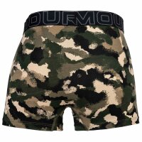 UNDER ARMOUR Herren Boxershorts, 3er Pack - Performance Cotton Trunks - Novelty 3, Stretch, Baumwollmischung, Camouflage Schwarz/Grün M