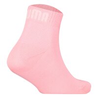 PUMA Kids Quarter Socks, 12-Pack - Plain Quarter 12P, Logos, single colour Grey/White/Light pink 31-34
