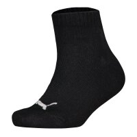 PUMA Kids Quarter Socks, 12-Pack - Plain Quarter 12P, Logos, single colour Black 27-30