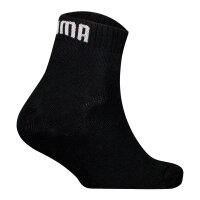 PUMA Kinder Quarter Socken, 12er Pack - Plain Quarter 12P, Logos, einfarbig Schwarz 27-30