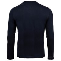 EMPORIO ARMANI Herren Langarmshirt - PURE COTTON, Longsleeve, Rundhals, Logo Blau M