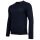 EMPORIO ARMANI mens long-sleeved shirt - PURE COTTON, long sleeve, round neck, logo Blue S (Small)