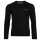 EMPORIO ARMANI mens long-sleeved shirt - PURE COTTON, long sleeve, round neck, logo Black S (Small)