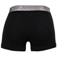 EMPORIO ARMANI mens trunks, 3-pack - SHINY LOGOBAND, shorts, stretch cotton Black M (Medium)