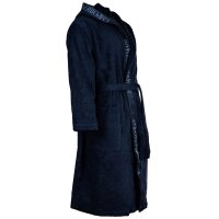 EMPORIO ARMANI Herren Bademantel - SPONGE, Bathrobe, Logo, Frottier, Cotton Blau XL