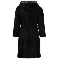 EMPORIO ARMANI Mens bathrobe - SPONGE, Bathrobe, Logo, Towelling, Cotton Black M (Medium)