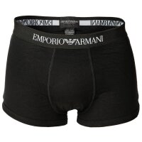 EMPORIO ARMANI Mens Trunks, 2-pack - SOFT TOUCH BAMBOO VISCOSE, stretch viscose Black S (Small)
