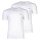 EMPORIO ARMANI Herren T-Shirts, 2er Pack - SOFT TOUCH BAMBOO VISCOSE, Rundhals, Stretch Viskose Weiß S