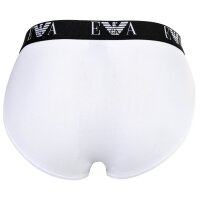 EMPORIO ARMANI Herren Slips, 3er Pack - BOLD MONOGRAM, Briefs, Stretch Cotton Weiß S
