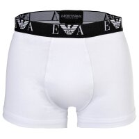 EMPORIO ARMANI Herren Trunks, 3er Pack - BOLD MONOGRAM, Shorts, Stretch Cotton Weiß S