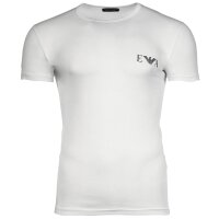 EMPORIO ARMANI Mens T-Shirt, 2-Pack - BOLD MONOGRAM, Short Sleeve, Round Neck, Stretch Cotton White S (Small)