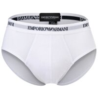 EMPORIO ARMANI Herren Slips, 3er Pack - CORE LOGOBAND, Briefs, Stretch Cotton Weiß M