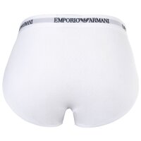 EMPORIO ARMANI Mens Briefs, 3-Pack - CORE LOGOBAND, Briefs, Stretch Cotton White S (Small)