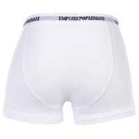 EMPORIO ARMANI Herren Trunks, 3er Pack - CORE LOGOBAND, Shorts, Stretch Cotton Weiß S