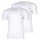 EMPORIO ARMANI Herren T-Shirts, 2er Pack - CORE LOGOBAND, Rundhals, Regular Fit, Stretch Cotton Weiß S