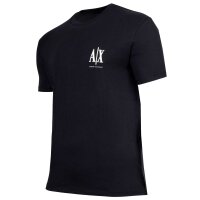 A|X ARMANI EXCHANGE Mens T-Shirt - Round Neck, Short Sleeves, Logo Embroidery, Cotton Dark Blue S (Small)