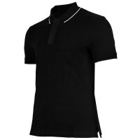 A|X ARMANI EXCHANGE Herren Poloshirt - Hidden Buttons, Baumwolle, Kontraststreifen Schwarz 2XL