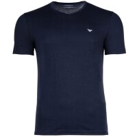 EMPORIO ARMANI Herren T-Shirts, 2er Pack - CORE LOGOBAND, V-Neck, Regular Fit, Stretch Cotton Blau M