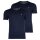 EMPORIO ARMANI Mens T-shirt, 2-pack - CORE LOGOBAND, round neck, regular fit, stretch cotton Blue M (Medium)