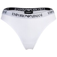 EMPORIO ARMANI Damen Strings, 2er Pack - ESSENTIAL COTTON, T-Thong, Cotton Stretch Weiß XS