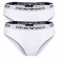 EMPORIO ARMANI Damen Slips, 2er Pack - ESSENTIAL COTTON, Briefs, Cotton Stretch Weiß XS