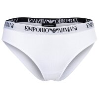 EMPORIO ARMANI Damen Slips, 2er Pack - ESSENTIAL COTTON, Briefs, Cotton Stretch Weiß XS