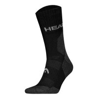 HEAD unisex hiking socks, 6-pack - Hiking All Climates Crew, sports socks, logo Black 35-38